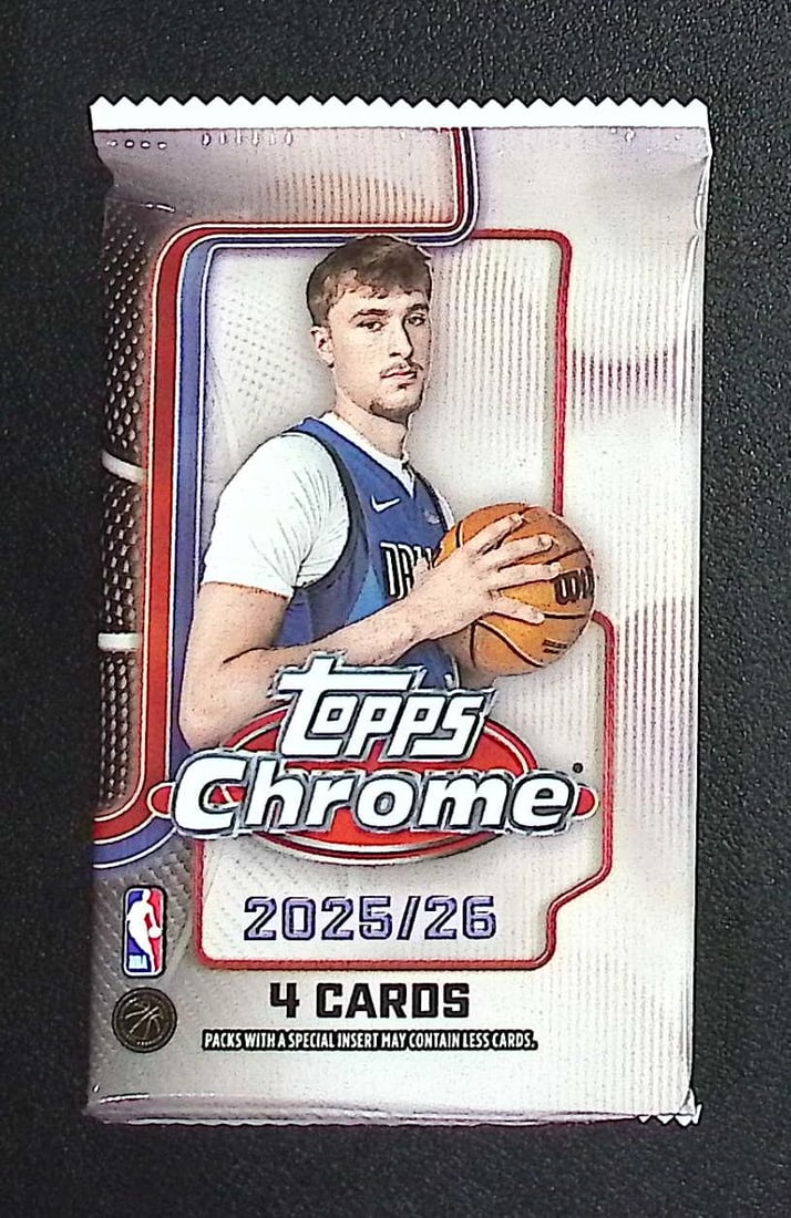 2025 Topps Chrome Basketball BLASTER BOX PACK - Cooper Flagg Rookie Card: Topps Chrome Basketball NBA Trading & Sports Cards, Victor Wembanyama, Brandon Miller, Amen Thompson, Scoot Henderson, Ausar Thompson, Autographs, Signatures, Green Topps Logo Refractor, Auction Lots 