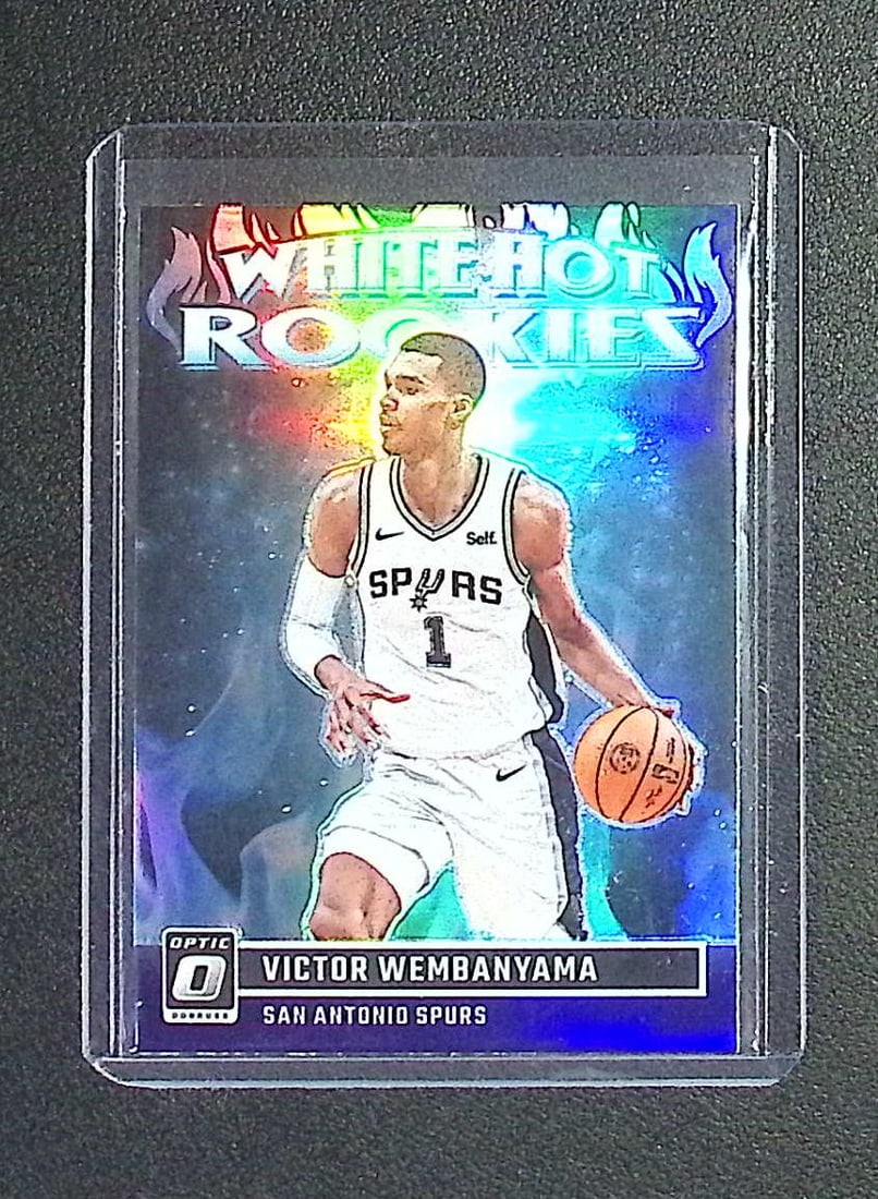 Victor Wembanyama Silver Holo Prizm Rookie Card 2023 Donruss Optic White Hot Rookies #2 (1 of 2)