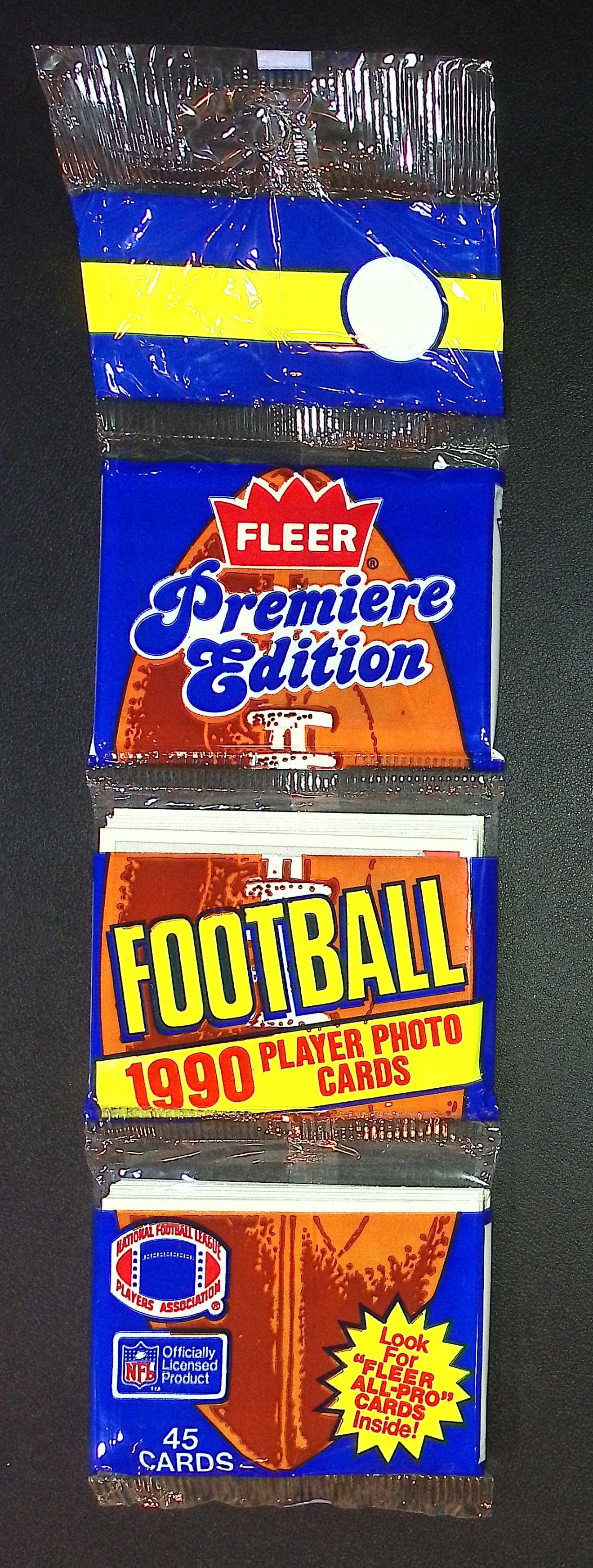 1990 Fleer Vintage Football Cards Premier Edition Rack Pack (1 of 2)