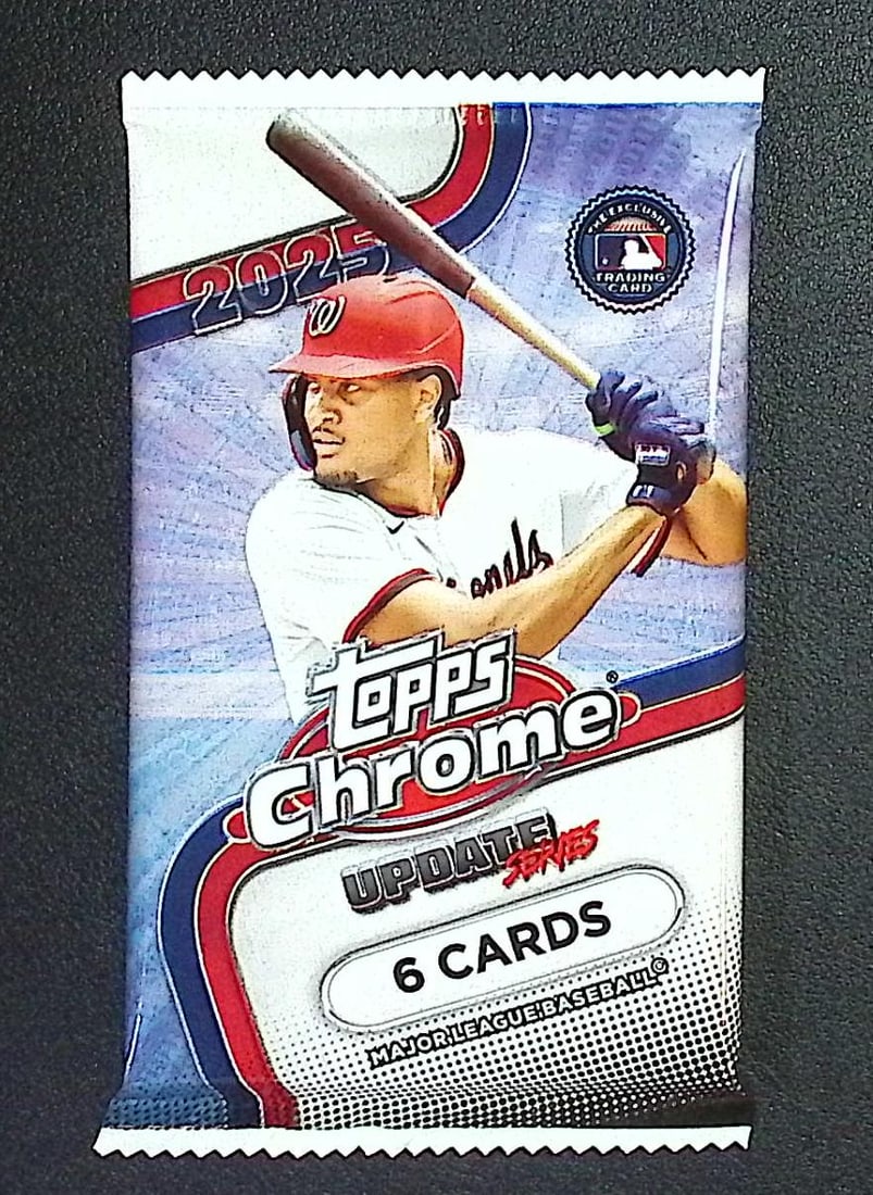 2025 Topps Chrome Update Series Baseball Cards MEGA BOX PACK Sports Cards James Wood Rookie Card (1 of 1)