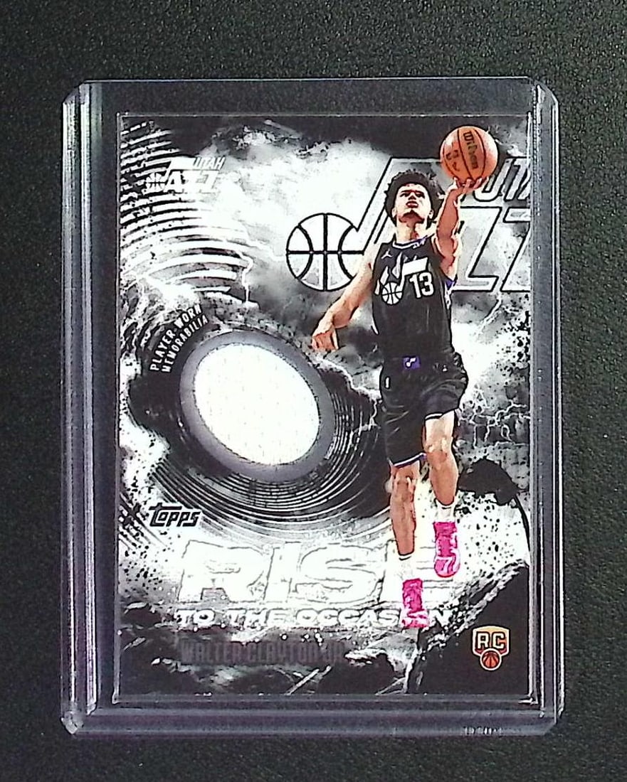 Walter Clayton, Jr Rookie Card Player Worn Jersey 2025 Topps Rise to the Occasion #RTO-WC (1 of 2)