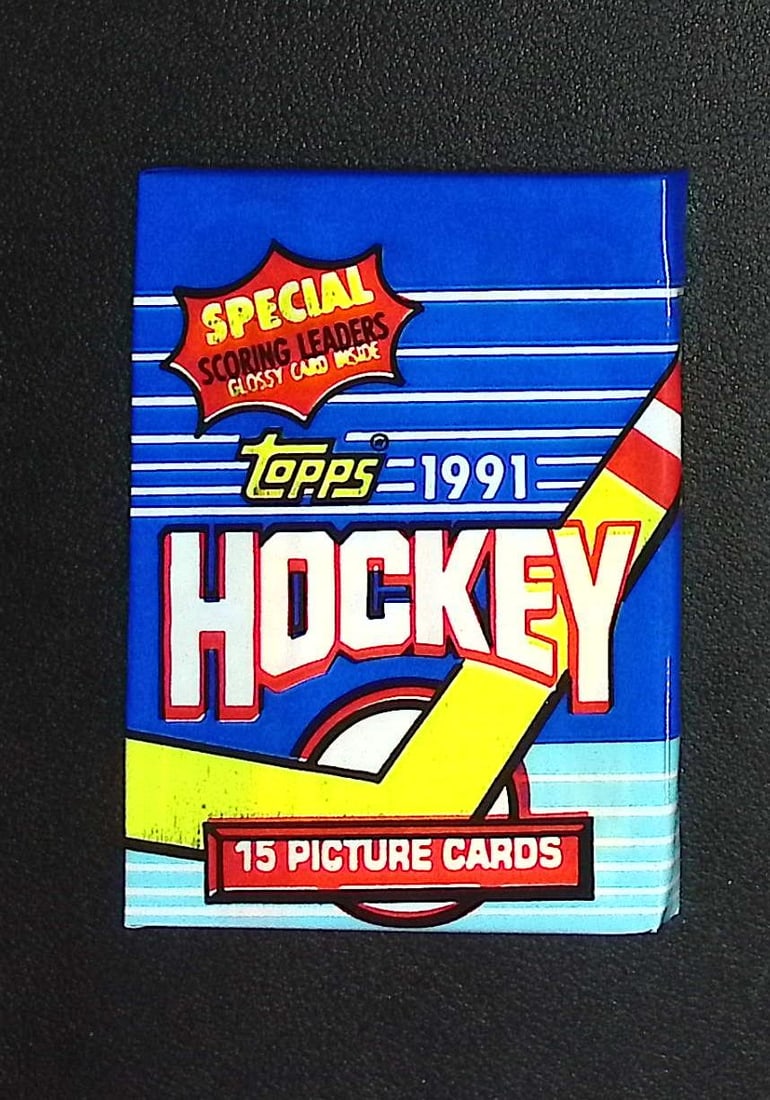 1991 Topps Hockey Card Retail Box Wax Pack Sports Cards (1 of 1)