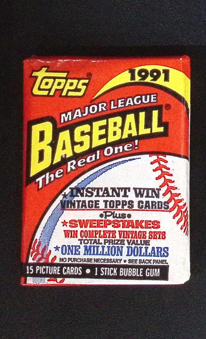 1991 Topps Vintage Baseball Cards Retail Box Wax Pack Sports Cards Rookie Cards (1 of 1)