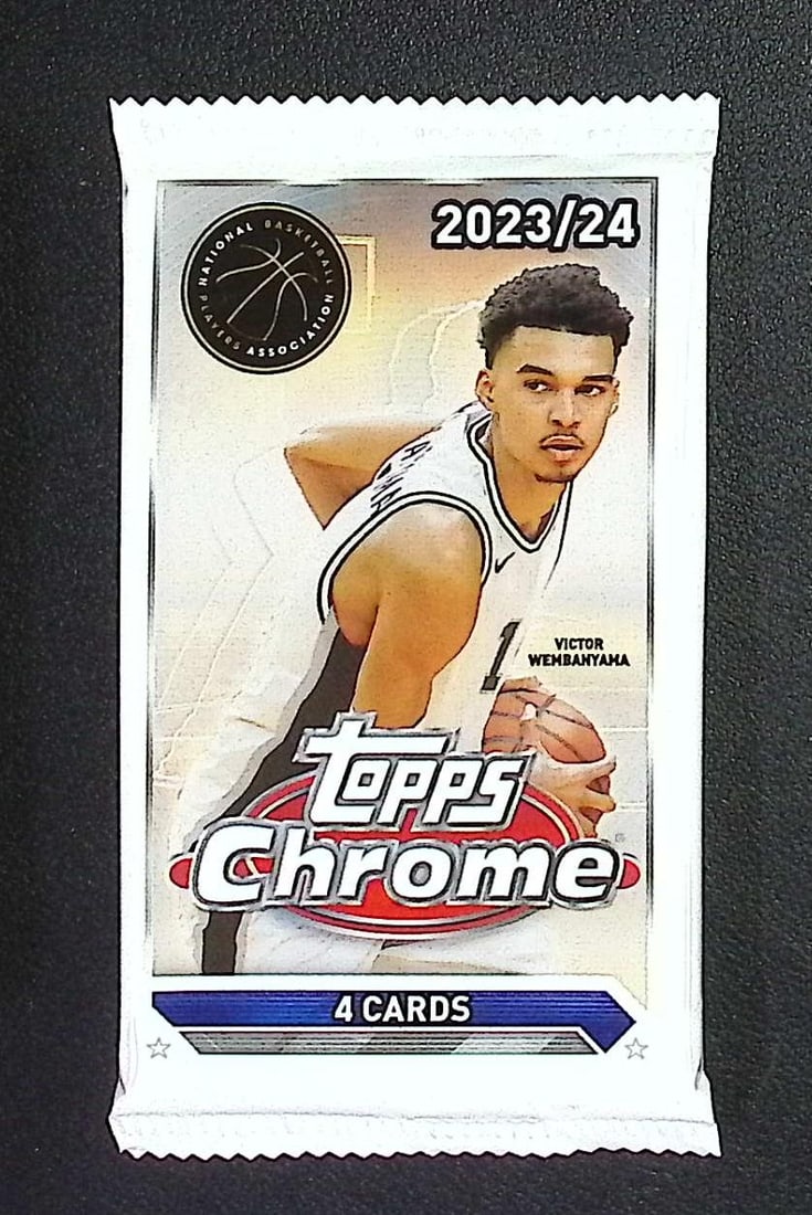 2023-24 Topps Chrome Basketball Cards BLASTER BOX PACK Victor Wembanyama Rookie Card (1 of 1)