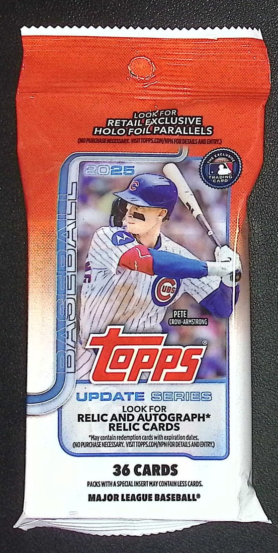 2025 Topps Update Series Baseball Cards HANGER FAT PACK Sports Cards Rookie Cards James Wood (1 of 1)