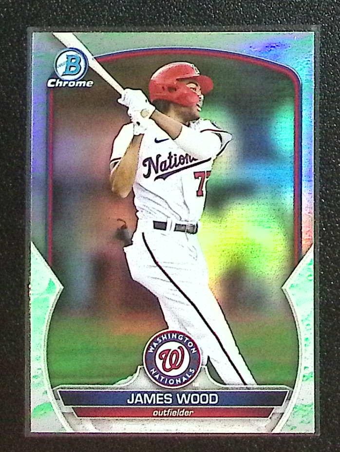 James Wood Prospects Lunar Glow Refractor 2023 Bowman Chrome #BCP-129 Nationals (1 of 2)