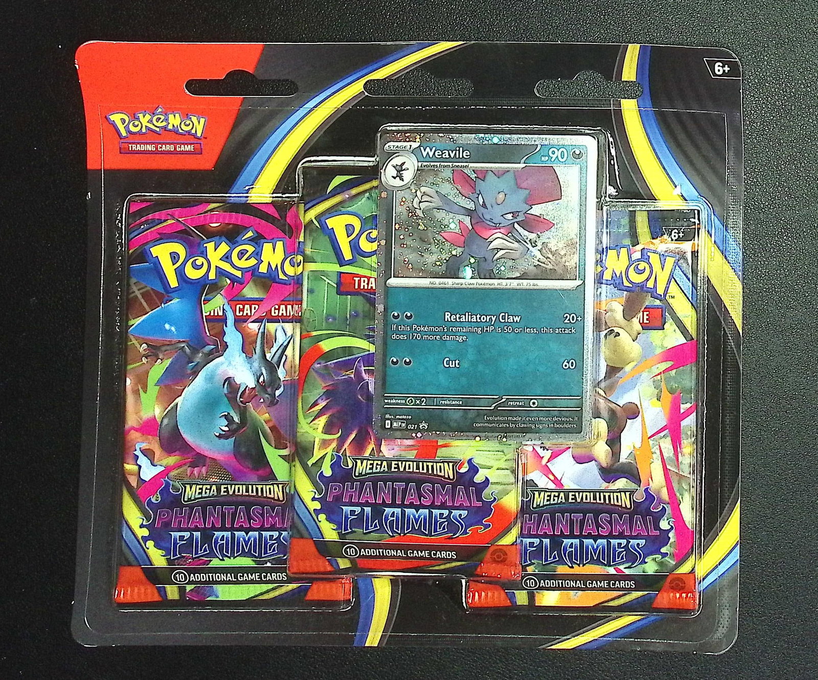 2025 Pokemon Phantasmal Flames Blister Booster 3 Pack Hanger (1 of 1)
