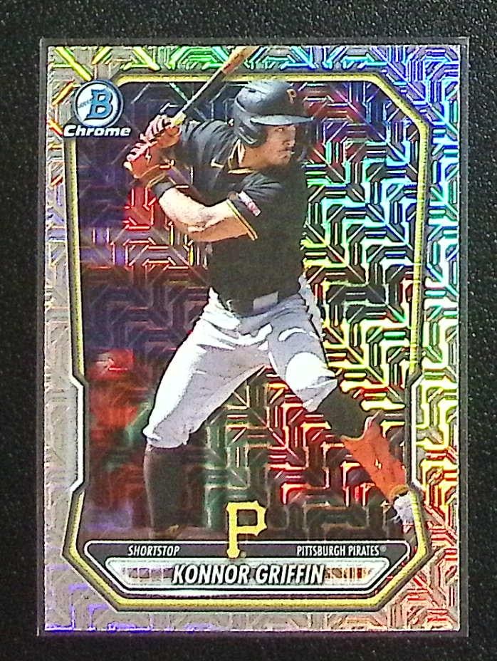 Konnor Griffin Prospects Mojo Refractor 2026 Bowman Chrome #BCP-92 Pittsburgh Pirates: Bowman Baseball MLB Trading & Sports Cards, Sports Cards for Sale Near Me, World Series & Hall of Fame Players, SP, SSP, Chrome, 1st Bowman, Auction Memorabilia Lots Sold On Line