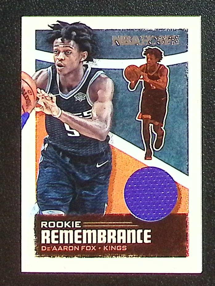 De'Aaron Fox Player Worn Patch 2019-20 NBA Hoops #RR-DAF Kings, Spurs: Panini Select, Prizm, Mosaic, Contenders, Revolution, Phoenix, NBA Hoops, Rookie NFL Sports Trading Cards, Silver, SP, SSP, Wave Prizms, Numbered Cards, Basketball sports Cards for Sale Near Me, NBA