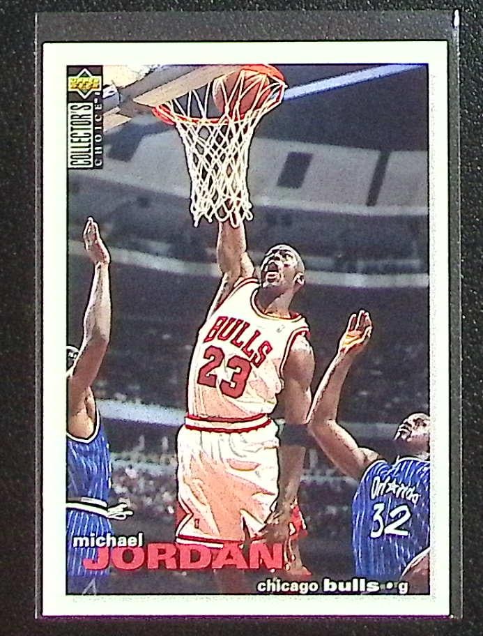 Michael Jordan 1995-96 Upper Deck Collector's Choice #45 Chicago Bulls: Upper Deck Basketball NBA Trading & Sports Cards, Sports Cards for Sale Near Me, Chrome, Refractor, SP, SSP, Valuable Auction Memorabilia Lots Sold On Line, NBA Championship & Hall of Fame Player