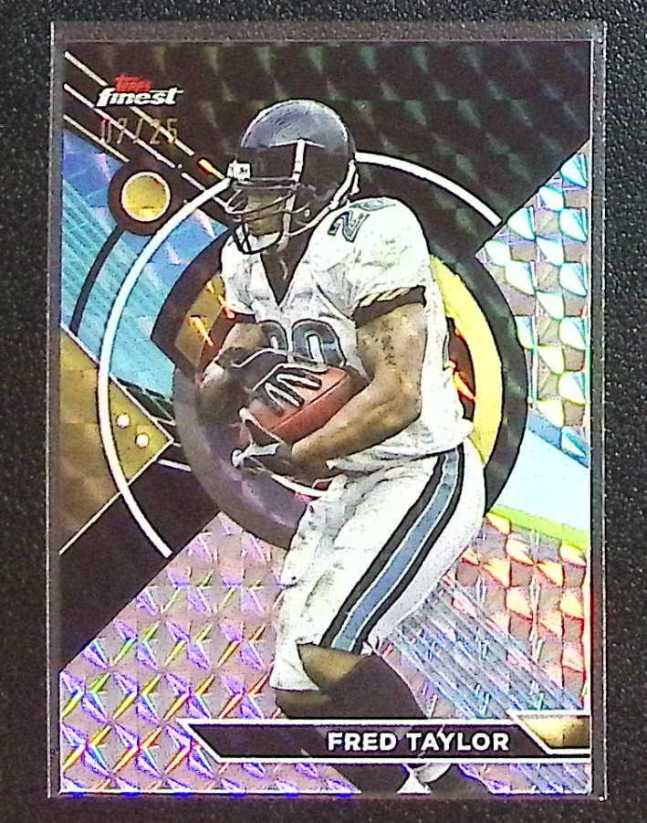 Fred Taylor Black Geometric Refractor /25 2023 Topps Composite Finest #199 Jaguars (1 of 2)