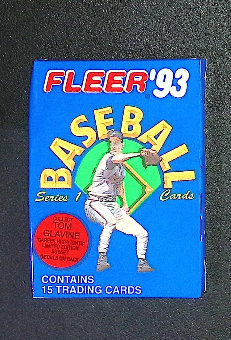 1993 Fleer Series 1 Baseball Vintage Baseball Card Retail Box Pack, MLB Trading Cards (1 of 1)
