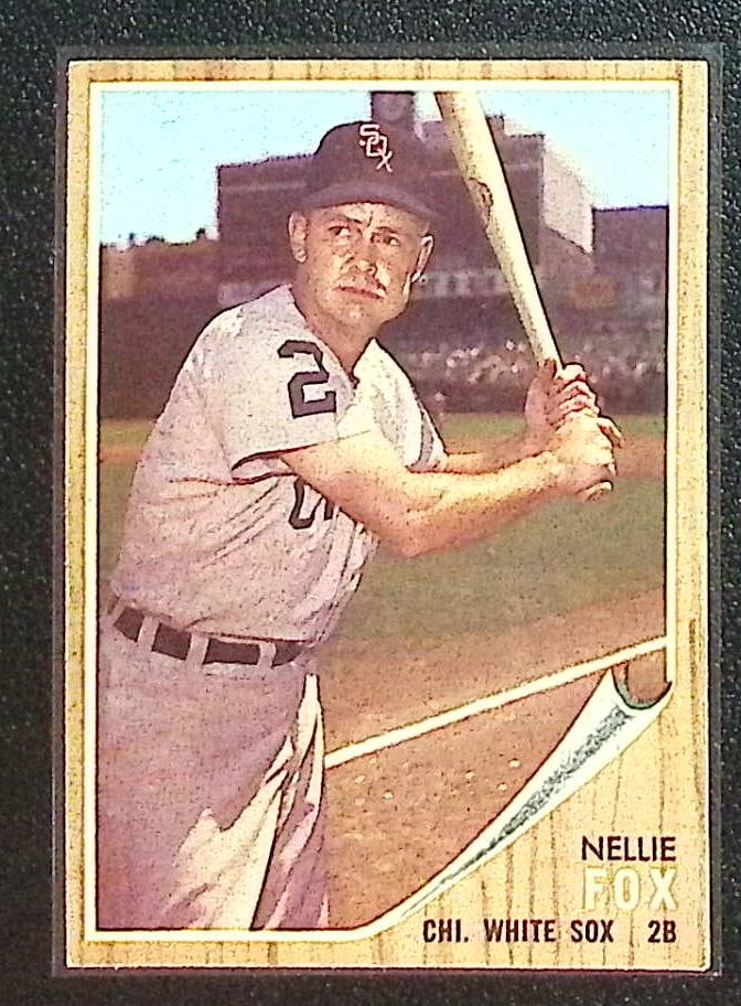 Nellie Fox 1962 Topps #73 HOF, Chicago White Sox Vintage Baseball Card (1 of 2)