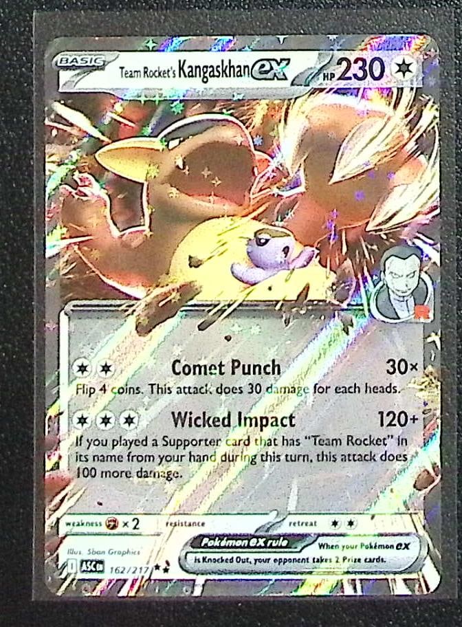 Pokemon Ascended Heroes Team Rocket's Kangaskhan Ex #162 (1 of 2)