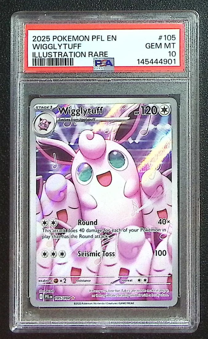 Pokemon Phantasmal Flames Wigglytuff Illustration Rare #105 PSA 10 (1 of 2)