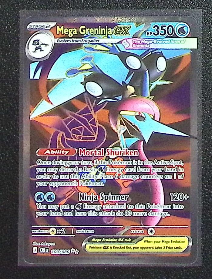 Pokemon Chaos Rising Mega Greninja Ex Full Art Ultra Rare #100 (1 of 2)