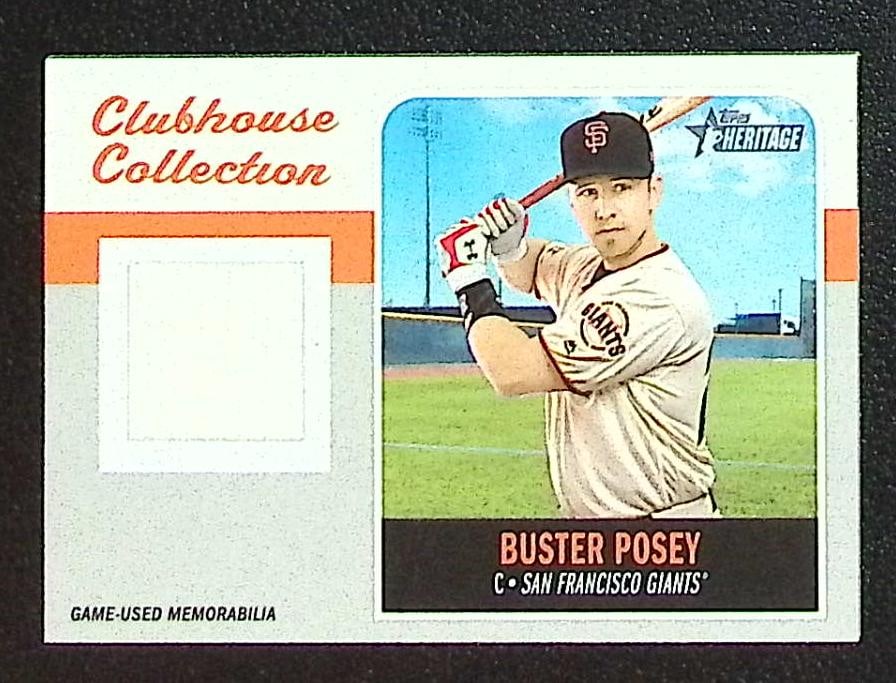 Buster Posey Game Used Patch 2019 Topps Heritage #CCR-BP San Francisco Giants: Topps Baseball MLB Trading & Sports Cards, Sports Cards for Sale Near Me, World Series & Hall of Fame Players Memorabilia, Refractors, X-Fractors, Numbered, SP, SSP, Valuable Auction Memorabilia Lots 