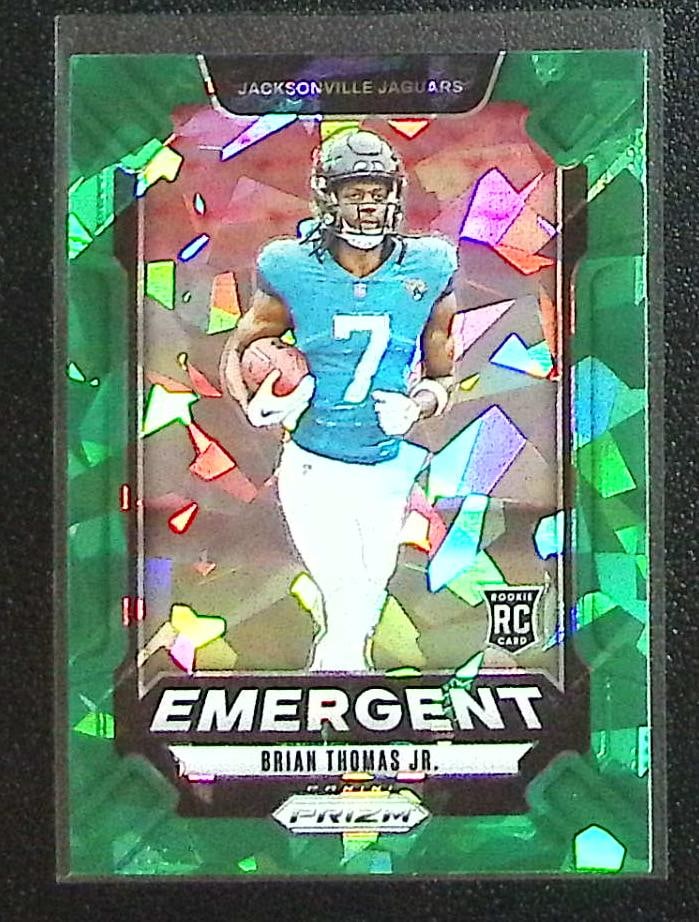 Brian Thomas Jr. Rookie Card Emergent Green Ice 2024 Panini Prizm #12 Jaguars (1 of 2)
