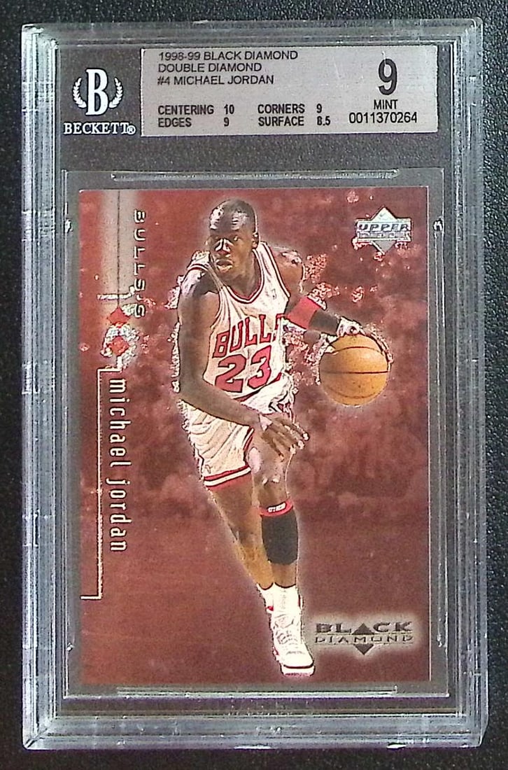 Michael Jordan Double Diamond /3000 1998-99 Upper Deck Black Diamond #4 BGS 9 Bulls: Upper Deck Basketball NBA Trading & Sports Cards, Sports Cards for Sale Near Me, Chrome, Refractor, SP, SSP, Valuable Auction Memorabilia Lots Sold On Line, NBA Championship & Hall of Fame Player Card