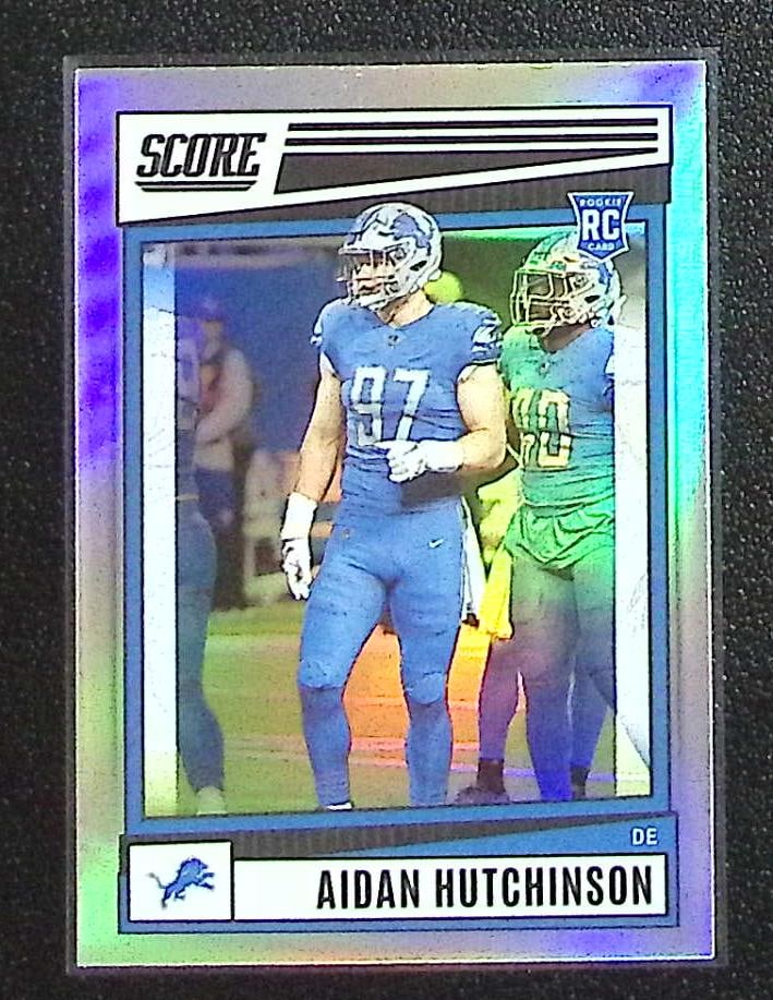 Aidan Hutchinson Rookie Card Silver Prizm 2022 Chronicles Score #SP-307 Detroit Lions (1 of 2)