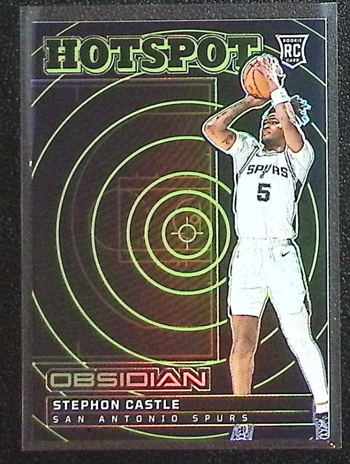 Stephon Castle Rookie Card Hotspot Electric Etch /125 2024-25 Obsidian #6 Spurs (1 of 2)