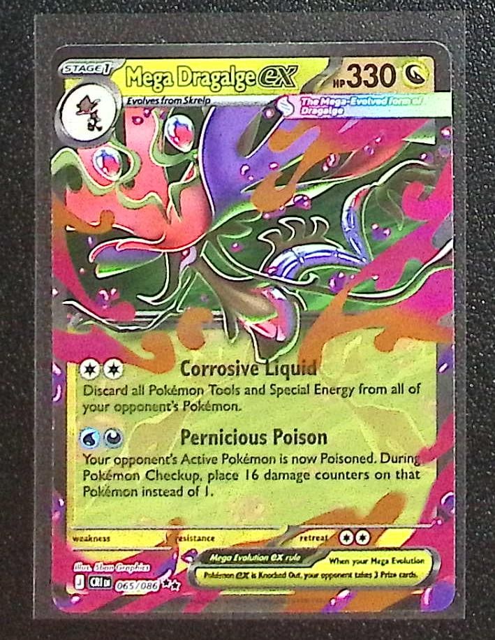 Pokemon Chaos Rising Mega Dragalge Ex #65: Pokemon Trading Card Game Cards, Charizard, Pikachu, Mewtwo, Reverse Holo, Holo Rare, Secret Rare Cards, Full Art Cards, Eevee, Ultra Rare Card, Illustration Rare, Special Illustration Rare SIR