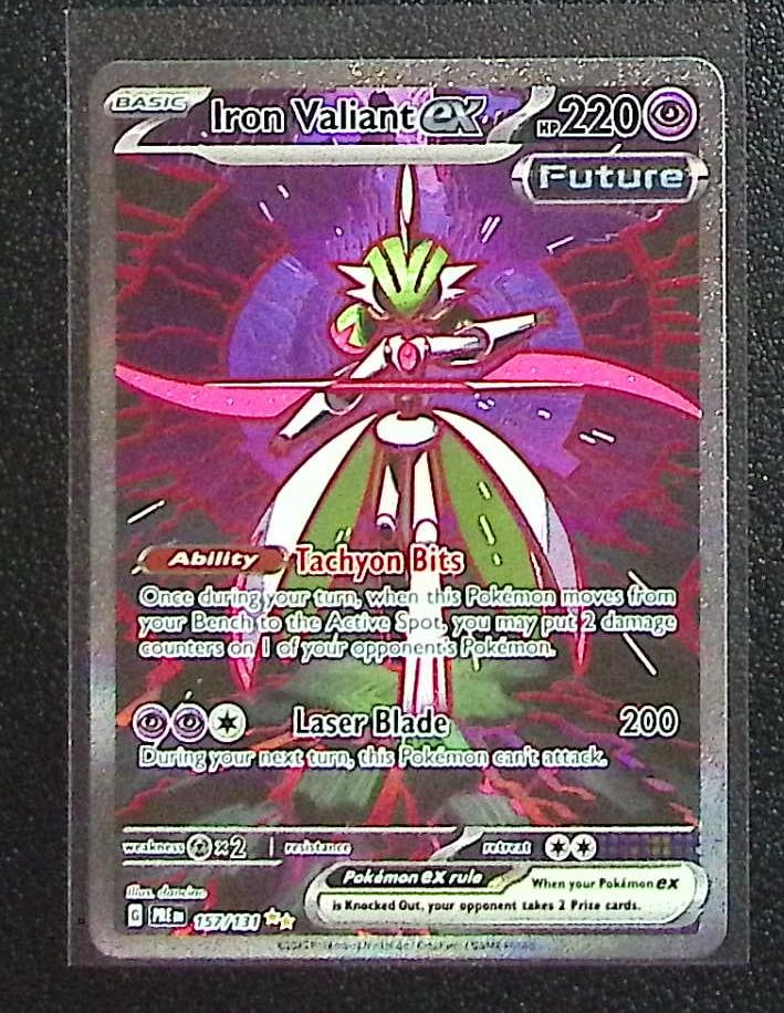 Pokemon Prismatic Evolutions Iron Valiant Ex Special Illustration Rare #157 (1 of 2)
