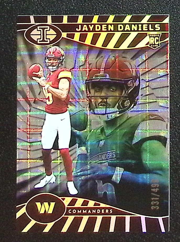 Jayden Daniels Rookie Card Mirrored Trophy Collection /499 2024 Illusions #93 (1 of 2)