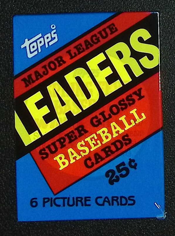 1986 Topps Major League Leaders Super Glossy Vintage Baseball Cards Retail Box Wax Pack Mini Cards (1 of 1)