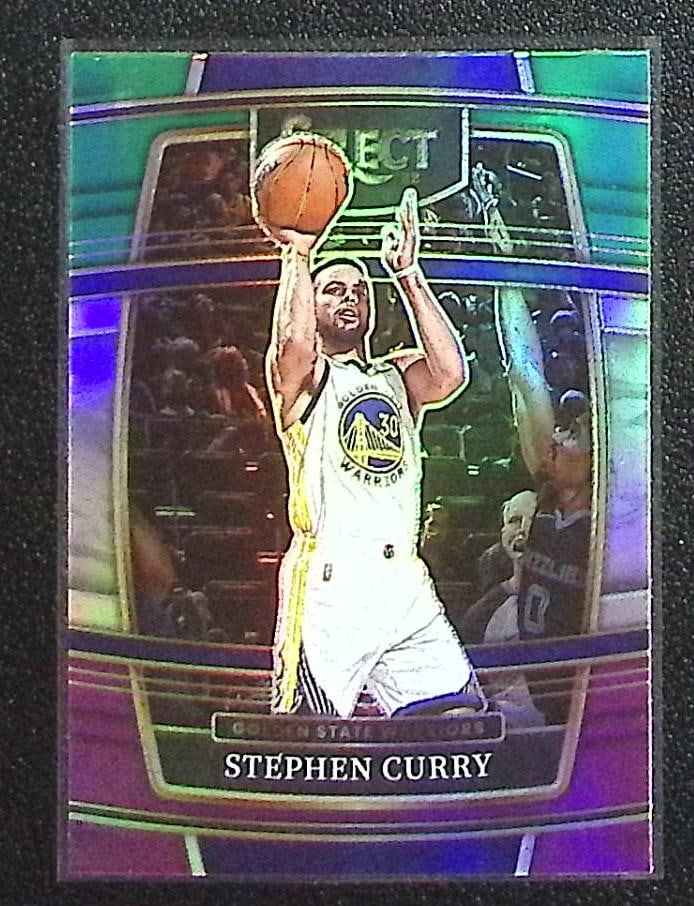 Stephen Curry Green White Purple Prizm 2021-22 Select #94 Golden State Warriors (1 of 2)