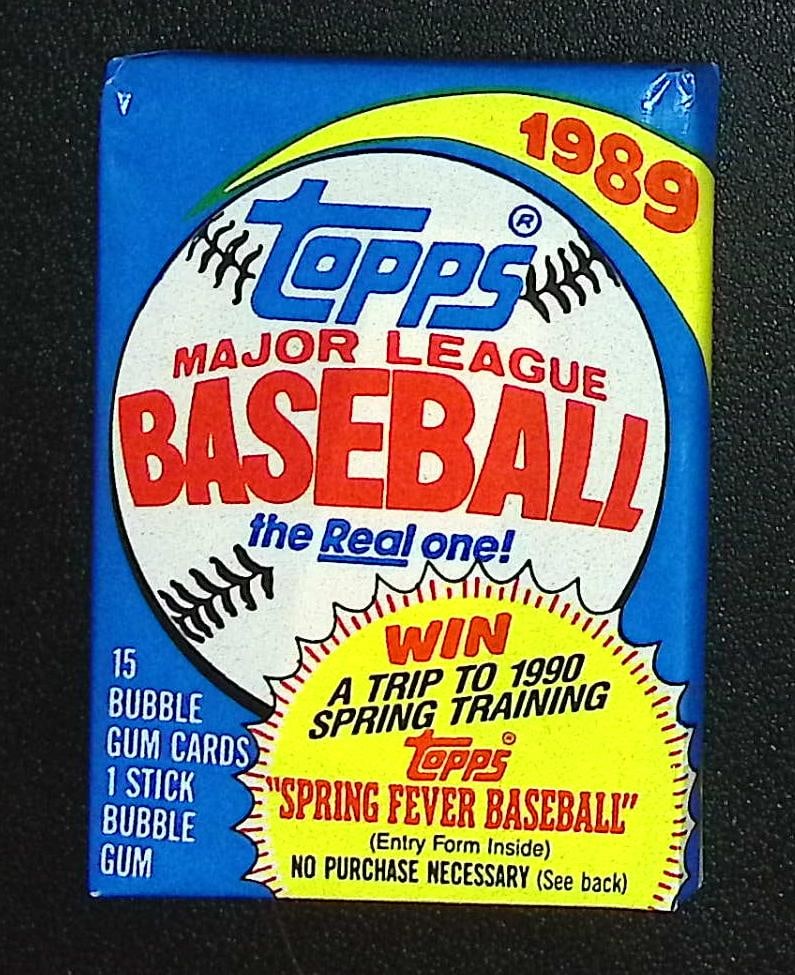 1989 Topps Series 1 Vintage Baseball Cards Retail Box Wax Pack Sports Cards: Topps Vintage Baseball MLB Trading & Sports Cards, Randy Johnson, Bo Jackson, Cal Ripken, Nolan Ryan, Craig Biggio, Old Sports Cards For Sale Near Me, World Series & Hall of Fame Players, Valuable Auc