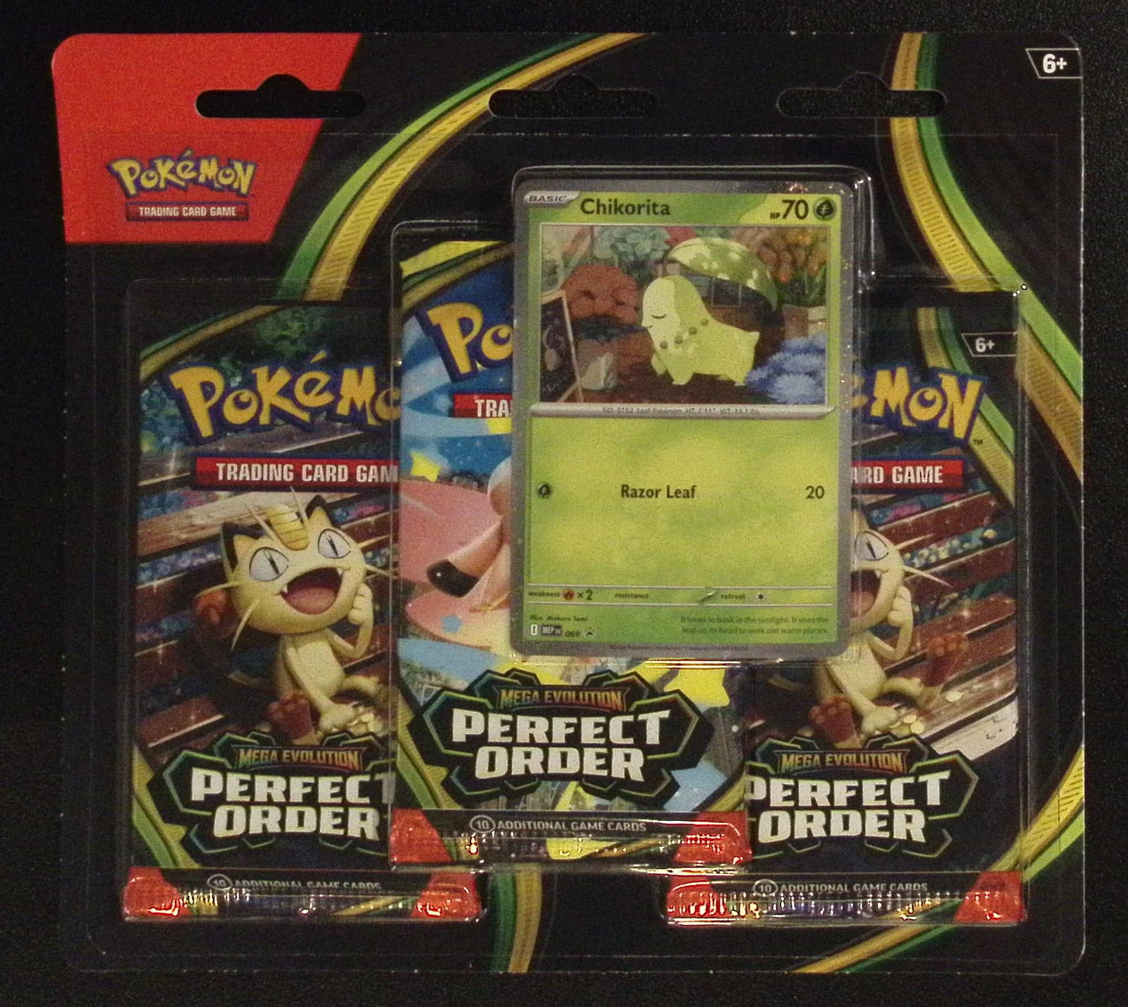 2025 Pokemon Perfect Order Blister 3 Pack Blister Booster Pack Set: Pokemon Trading Card Game Cards, Charizard, Pikachu, Mewto, EX, Referse Holo, Holo Rare Cards, Secret Rare Cards, Full Art Cards, Evee, 3 Stars Ultra Rare Cards, Double Rare, Illustration Rare, Specia