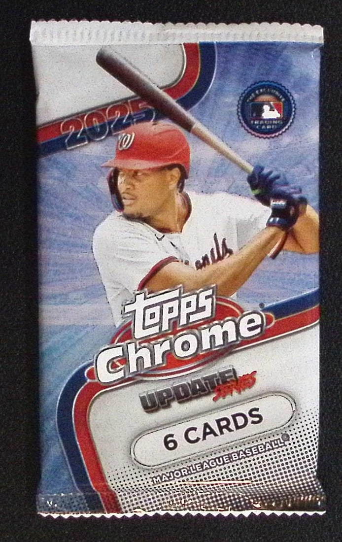 2025 Topps Chrome Update Series Baseball Cards MEGA BOX PACK Sports Cards James Wood Rookie Card (1 of 1)