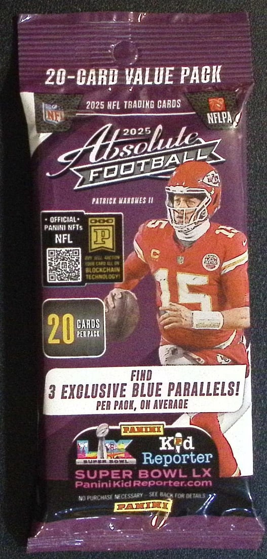 2025 Panini Absolute Football HANGER VALUE PACK- RC: Jaxson Dart, Emeka Egbuka: Panini Rookie Football NFL Trading & Sports Cards, Rookie Cards in This Set are Jaxson Dart, Cam Ward, Shedeur Sanders, Cam Skattebo, Travis Hunter, Football & Sports Cards for Sale Near Me, Silver, W