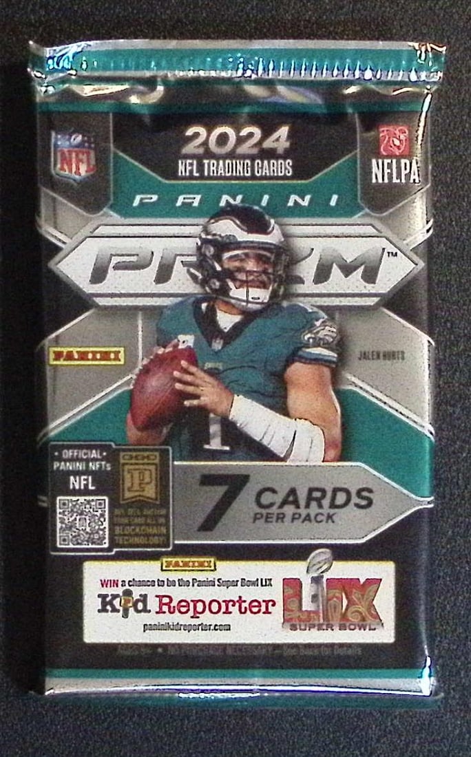 2024 Panini Prizm Football Cards Mega Box Pack Sports Cards Jayden Daniels: Panini Rookie Football NFL Trading & Sports Cards, Rookie Cards in This Set are Jayden Daniels, Bo Nix, Drake Maye, Marvin Harrison, Jr, JJ McCarthy, Football & Sports Cards for Sale Near Me, Silver, 