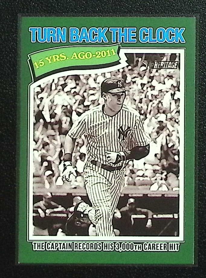 Derek Jeter Turn Back the Clock Green Border 2026 Topps Heritage #335 New York Yankees: Topps Baseball MLB Trading & Sports Cards, Sports Cards for Sale Near Me, World Series & Hall of Fame Players Memorabilia, Refractors, X-Fractors, Numbered, SP, SSP, Valuable Auction Memorabilia Lots 