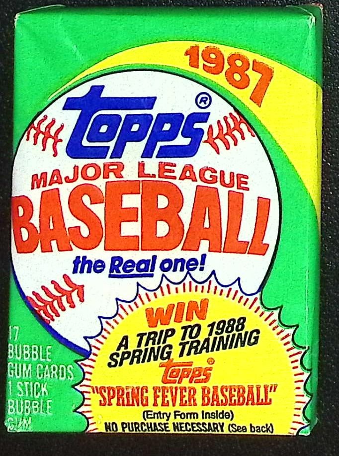 1987 Topps Series 1 Vintage Baseball Cards Retail Box Wax Pack Sports Card (1 of 1)