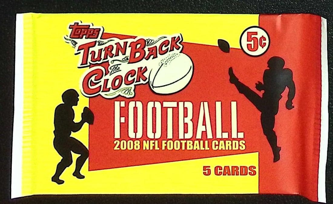 2008 Topps Turn Back the Clock Retail Box Football Card Pack: Topps Football NFL Trading & Sports Cards, Sports Cards for Sale Near Me, Super Bowl & Hall of Fame Players