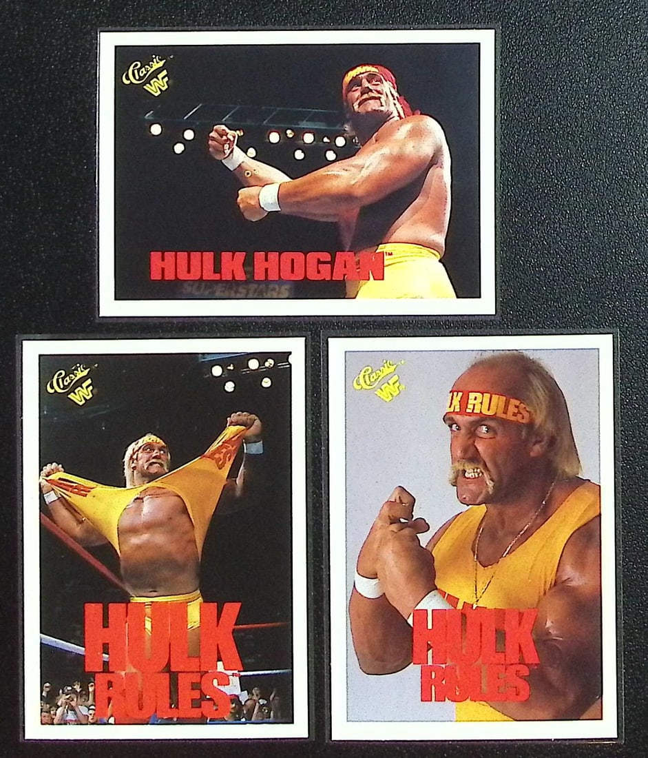 Lot of 3 Hulk Hogan 1990 Classic WWF Wrestling Cards. All Different, See Pictures (1 of 2)