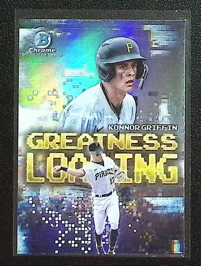 Konnor Griffin Greatness Loading 2025 Bowman Chrome #GL-13 Pittsburgh Pirates: Bowman Baseball MLB Trading & Sports Cards, Sports Cards for Sale Near Me, World Series & Hall of Fame Players, SP, SSP, Chrome, 1st Bowman, Auction Memorabilia Lots Sold On Line