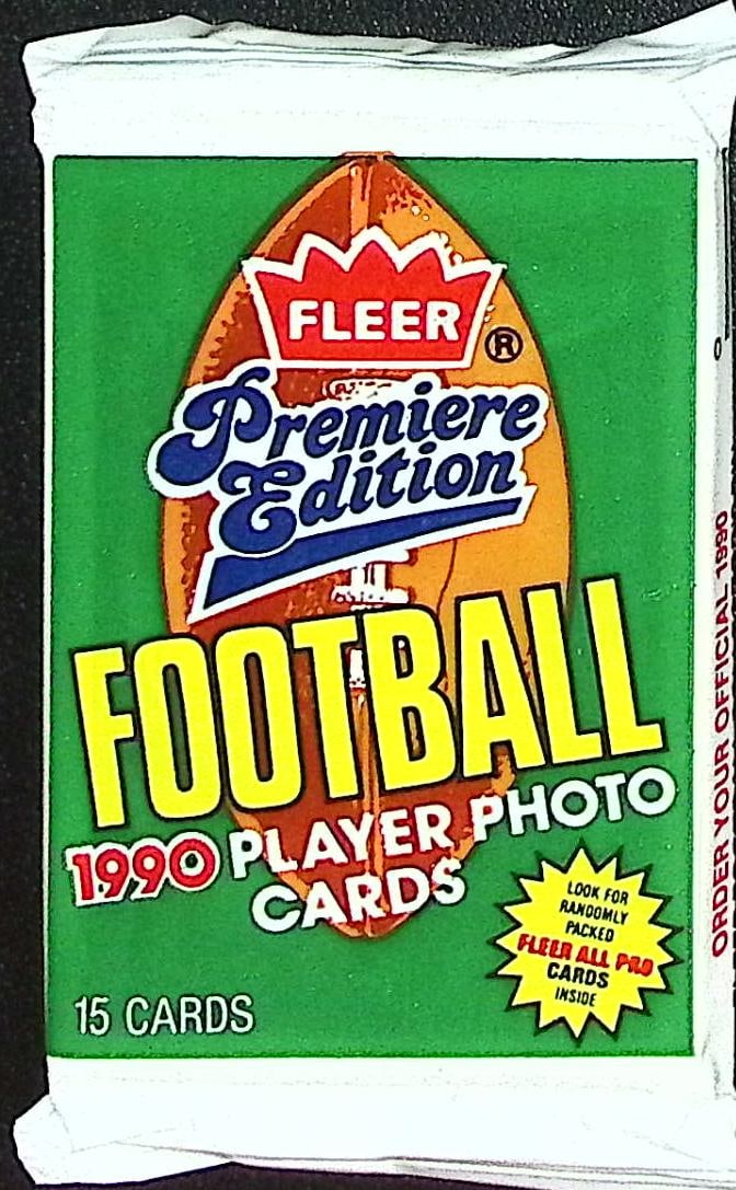 1990 Fleer Vintage Football Cards Premier Edition Retail Box Pack Sports Cards NFL Cards (1 of 1)