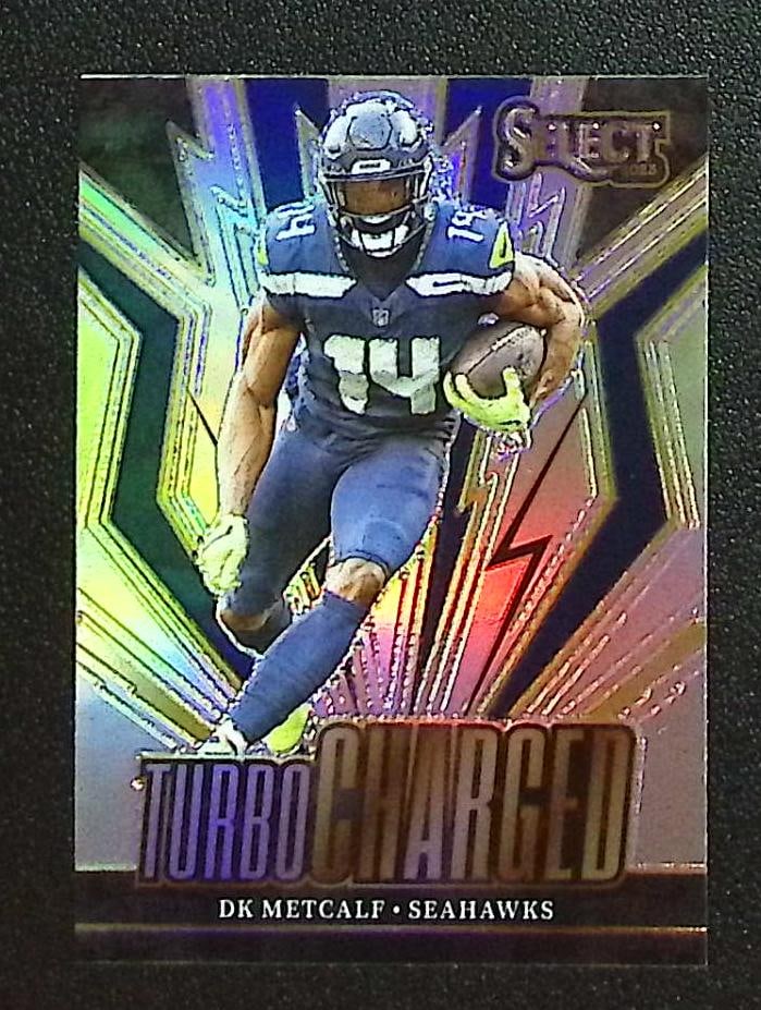 DK Metcalf Turbocharged Silver Prizm SP 2023 Select #TUR-DKM Seahawks, Steelers: Panini Select, Prizm, Mosaic, Contenders, Zenith, Phoenix, Illusions, Absolute, Rookie NFL Sports Trading Cards, SP, SSP, Cards, Football Cards for Sale Near Me, Superbowl & Hall of Fame Player Cards,