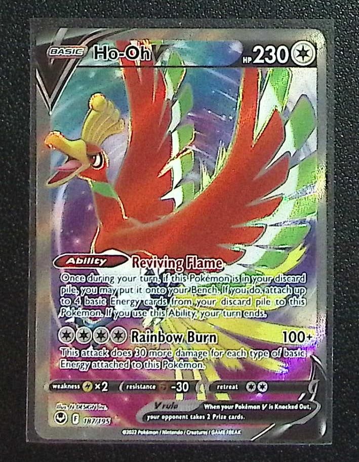 Pokemon Silver Tempest Ho-Oh V Full Art #187 (1 of 2)