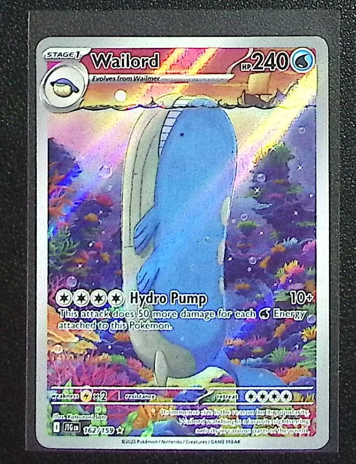 Pokemon Journey Together Wailord Illustration Rare #162 (1 of 2)