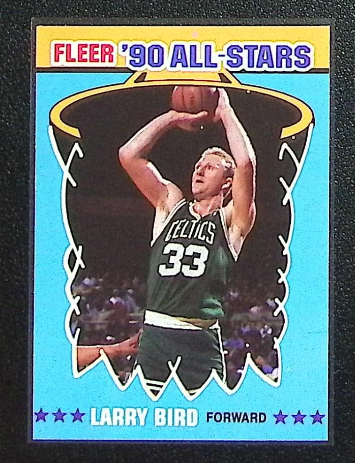 Larry Bird 90's All-Stars 1990-91 Fleer #2 Boston Celtics: Fleer Vintage Basketball NBA Trading & Sports Cards, NBA Championship & Hall of Fame Player Cards, Valuable Auction Memorabilia Lots Sold On Line, Old Sports Cards for Sale Near Me