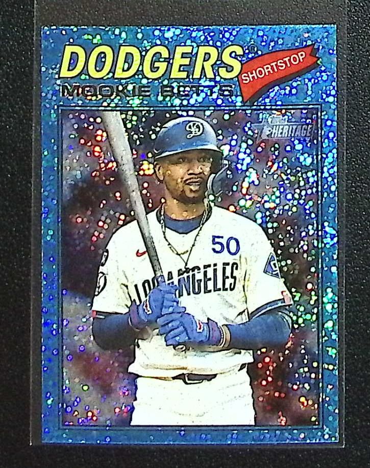 Mookie Betts Light Blue Sparkle Refractor 2026 Topps Heritage #12 Los Angeles Dodgers: Topps Baseball MLB Trading & Sports Cards, Sports Cards for Sale Near Me, World Series & Hall of Fame Players Memorabilia, Refractors, X-Fractors, Numbered, SP, SSP, Valuable Auction Memorabilia Lots 