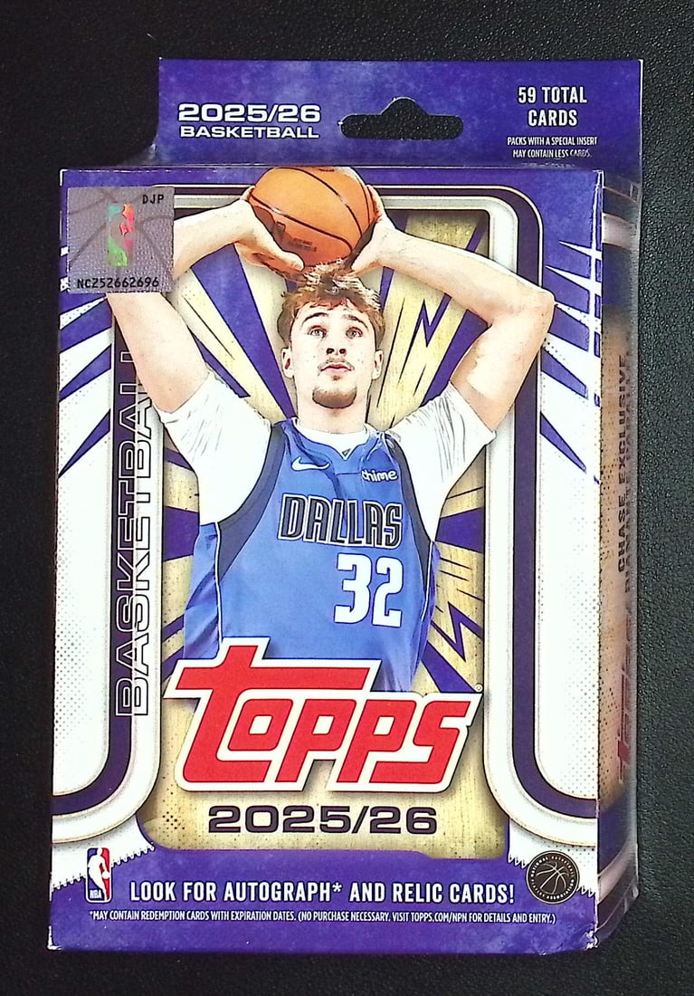 2025-26 Topps Basketball Card HANGER BOX - RC'S: Cooper Flagg, Kon Kneuppel, VJ Edgecombe: Topps Basketball NBA Trading & Sports Cards, Rookie Cards in this set are Cooper Flagg, Dylan Harper, Ace Bailey, V J Edgecombe, Kon Knueppel , Autographs, Signatures, Green Topps Logo Refractor, Auct