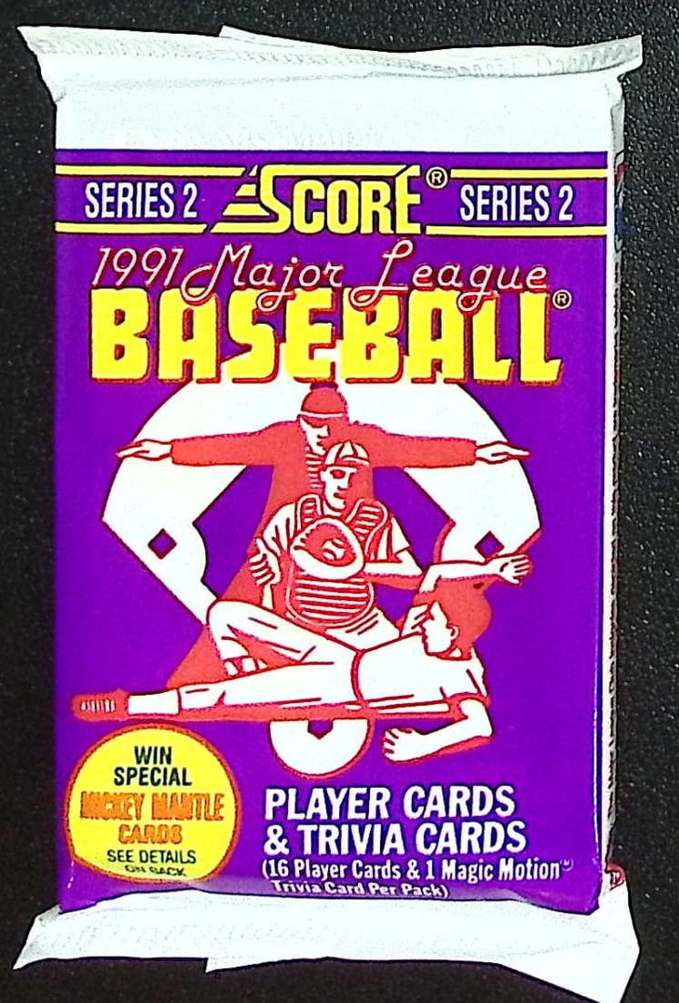 1991 Score Series 2 Vintage Baseball Card Retail Box Pack, Sports Cards (1 of 1)