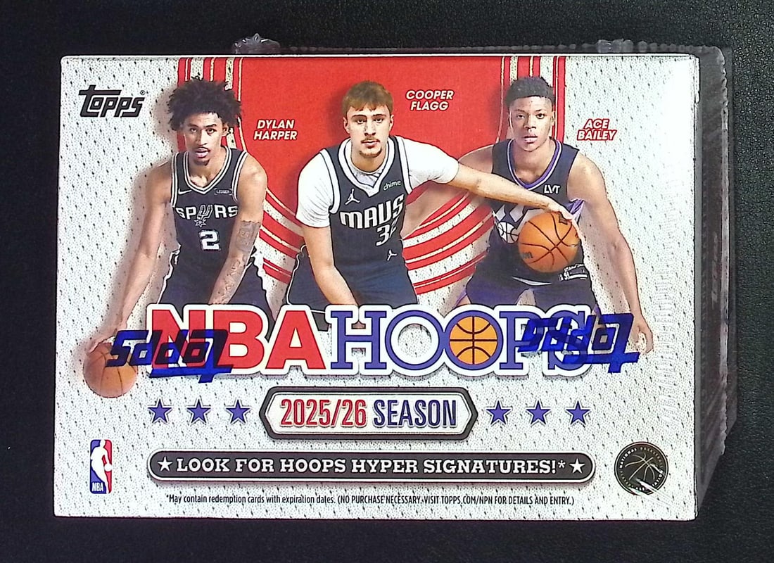 2025 Topps NBA Hoops Basketball BLASTER BOX: Cooper Flagg & Kon Kneuppel Rookie Cards: Cooper Flagg & Kon Kneuppel Rookie Cards. Topps Basketball NBA Trading & Sports Cards, Rookie Cards in this set are Cooper Flagg, Dylan Harper, Ace Bailey, V J Edgecombe, Kon Knueppel , Autographs, Si