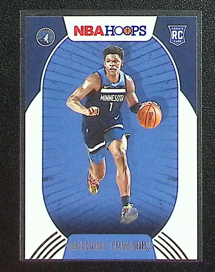 Anthony Edwards Rookie Card 2020-21 Panini NBA Hoops #216 Minnesota Timberwolves (1 of 2)
